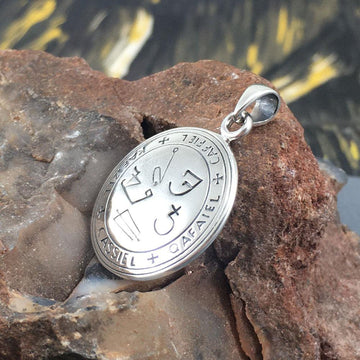 Sigil of the Archangel Cassiel Sterling Silver Small Pendant TPD4584 - Jewelry